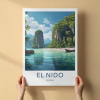 El Nido Poster - Philippines Travel Art - Tropical Island Paradise Home Decor