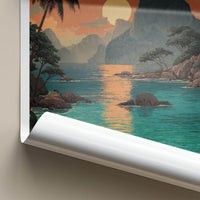 El Nido Poster - Philippines Travel Art - Vibrant Island Lagoon Home Decor