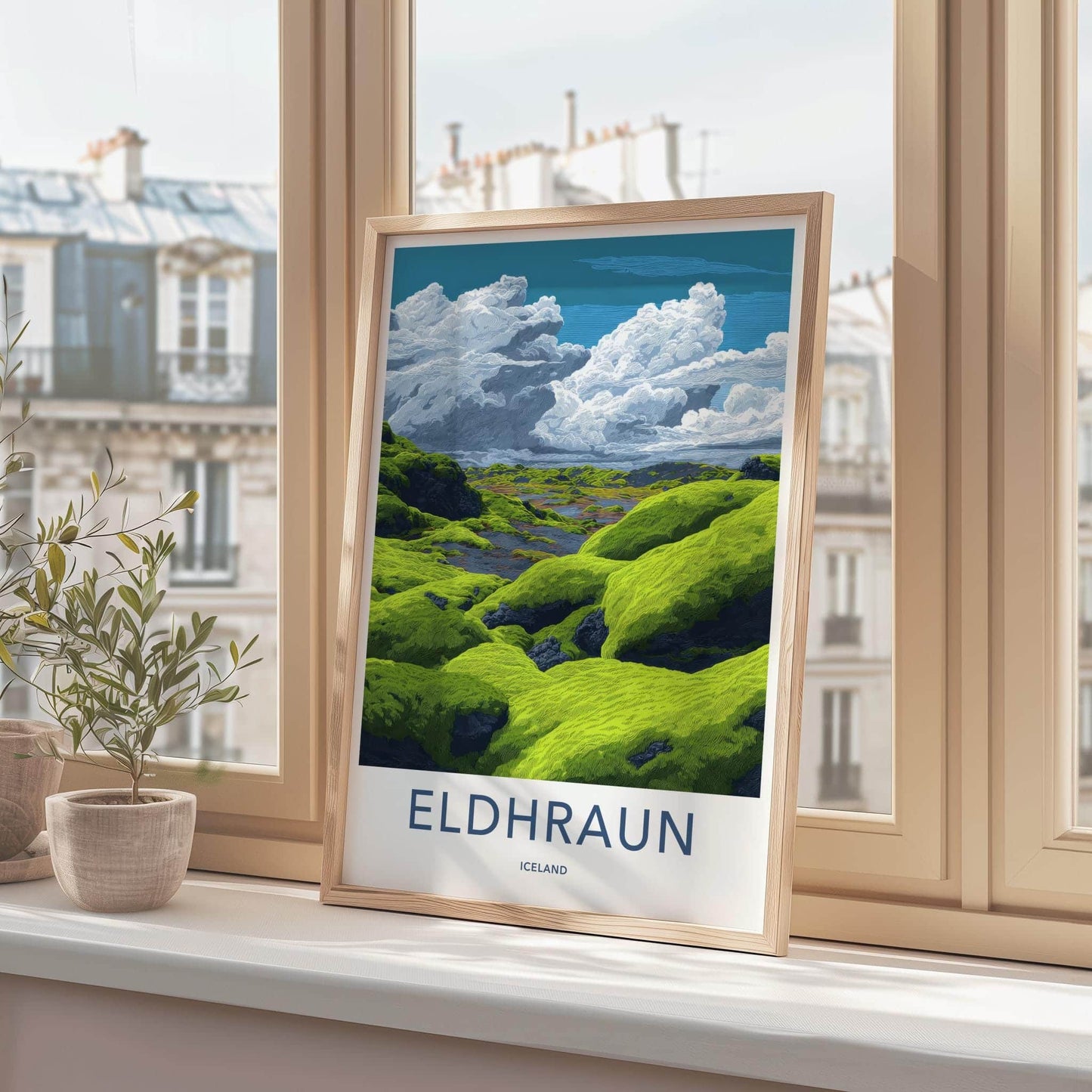 Eldhraun Poster - Iceland Travel Print - Volcanic moss landscape Wall Decor
