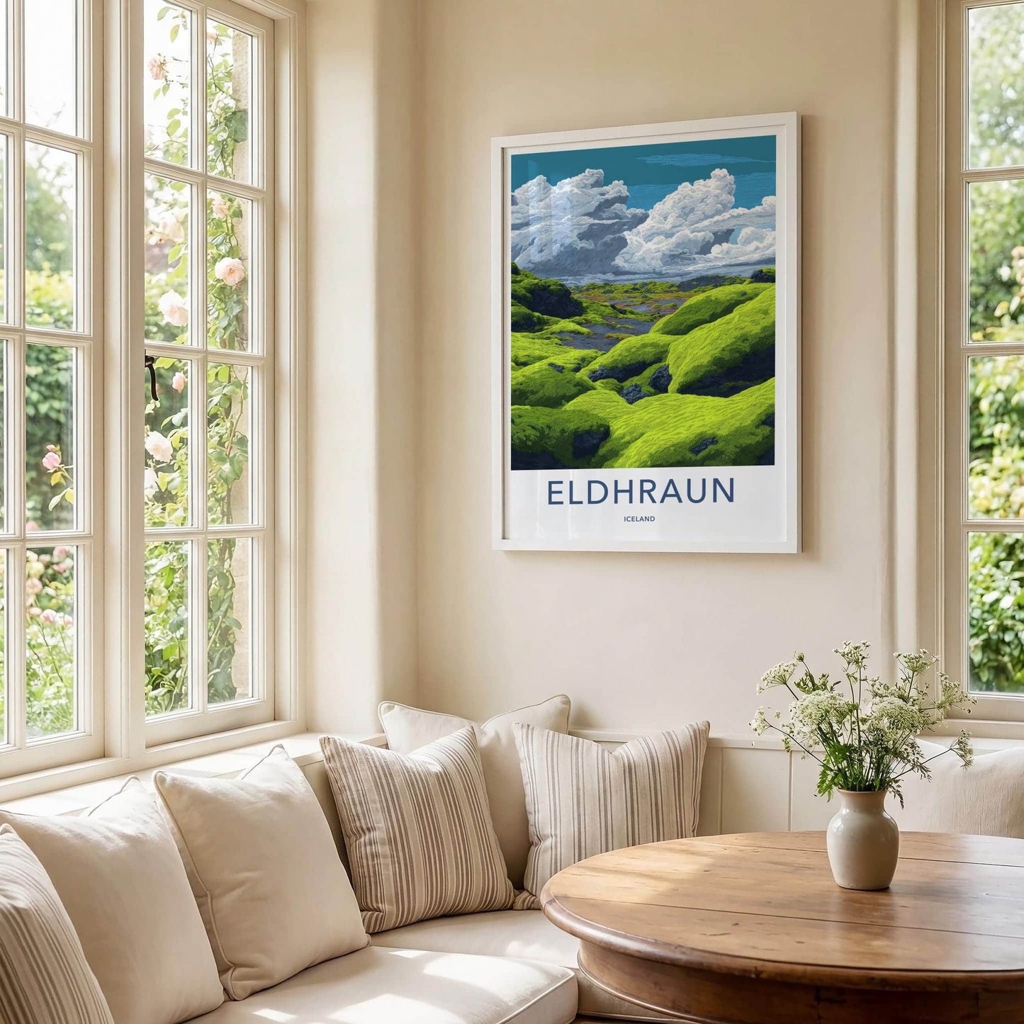 Eldhraun Poster - Iceland Travel Print - Volcanic moss landscape Wall Decor