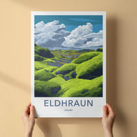 Eldhraun Poster - Iceland Travel Print - Volcanic moss landscape Wall Decor