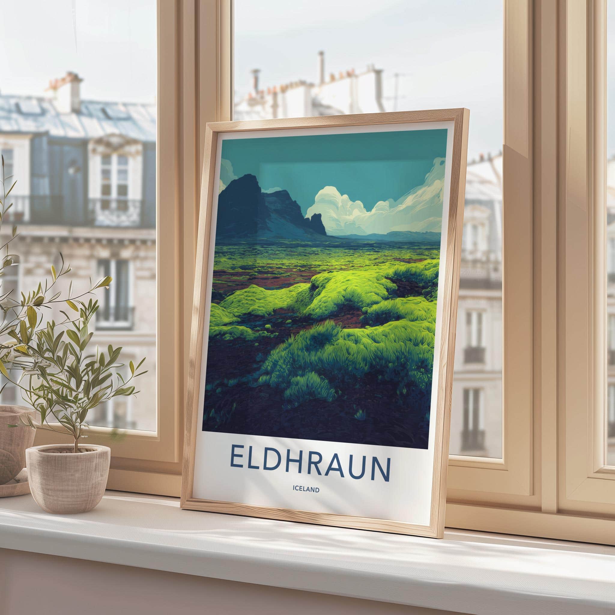 Eldhraun Poster - Iceland Wall Art - Lush Green Lava Home Decor