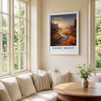 Ennedi Massif Poster - Chad Travel Art - Massif River Sunset Home Decor