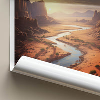 Ennedi Massif Poster - Chad Travel Art - Massif River Sunset Home Decor