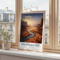 Ennedi Massif Poster - Chad Travel Art - Massif River Sunset Home Decor