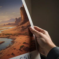 Ennedi Massif Poster - Chad Travel Art - Massif River Sunset Home Decor
