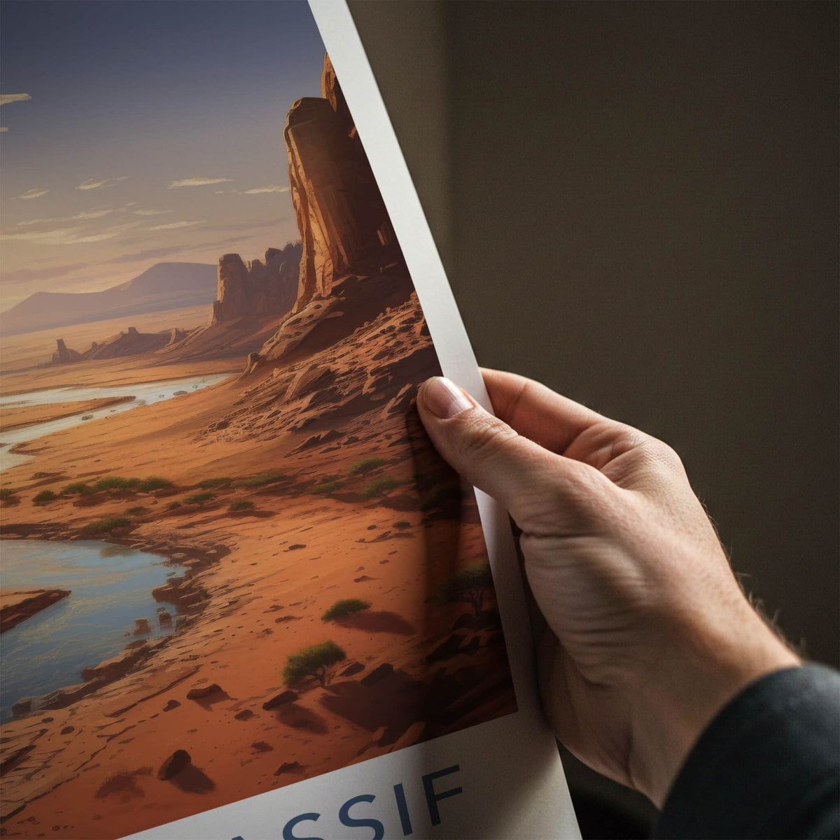 Ennedi Massif Poster - Chad Travel Art - Massif River Sunset Home Decor