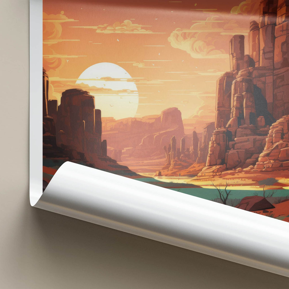 Ennedi Plateau Poster - Chad Travel Art - Majestic Desert Sunset Home Decor