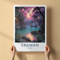 Erawan Poster - Thailand Scenic Art - Lush Tropical Glow Home Decor