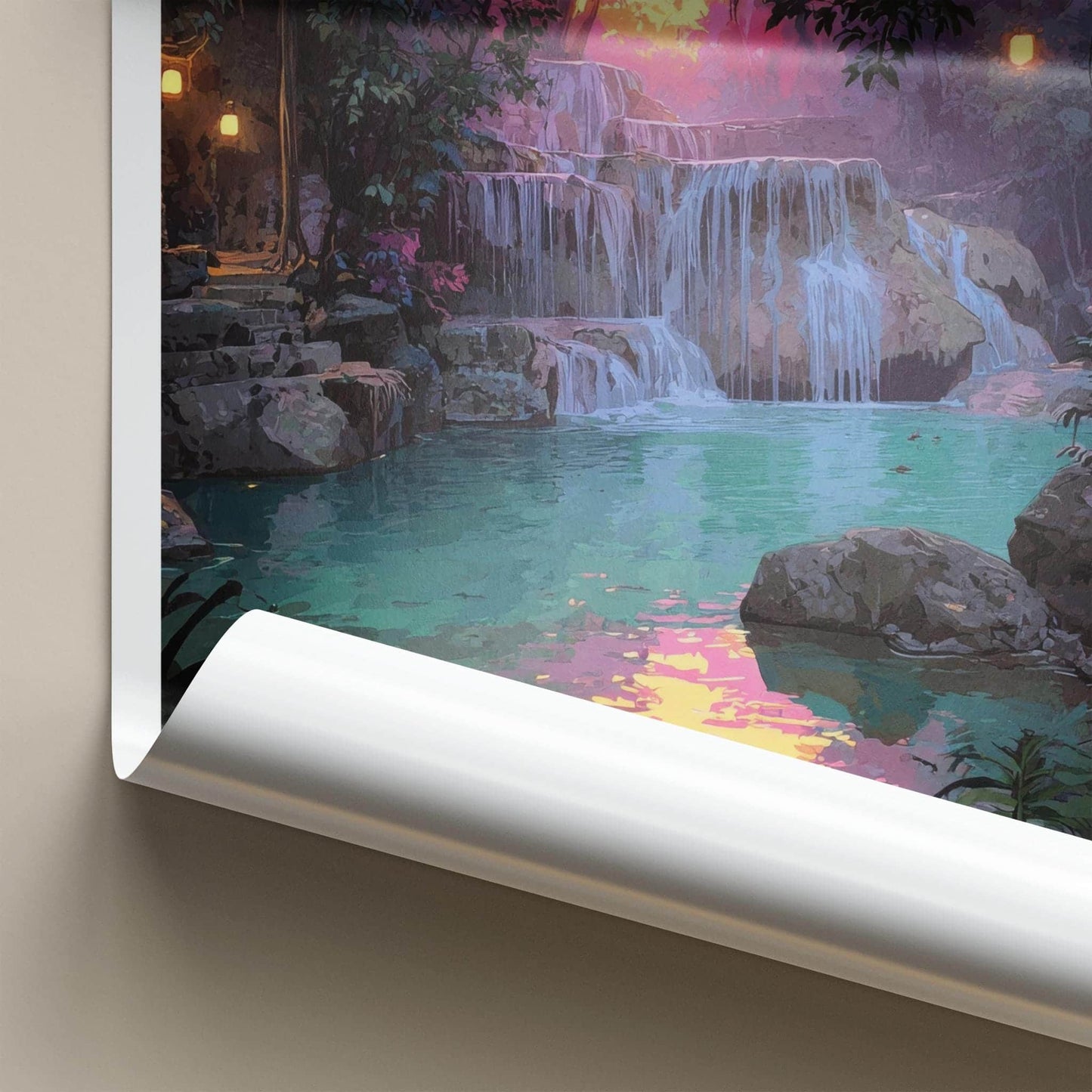 Erawan Poster - Thailand Scenic Art - Lush Tropical Glow Home Decor