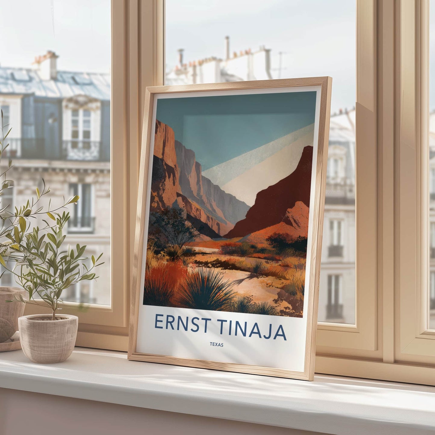 Ernst Tinaja Poster - Texas Travel Art - Desert Oasis Landscape Gallery Art