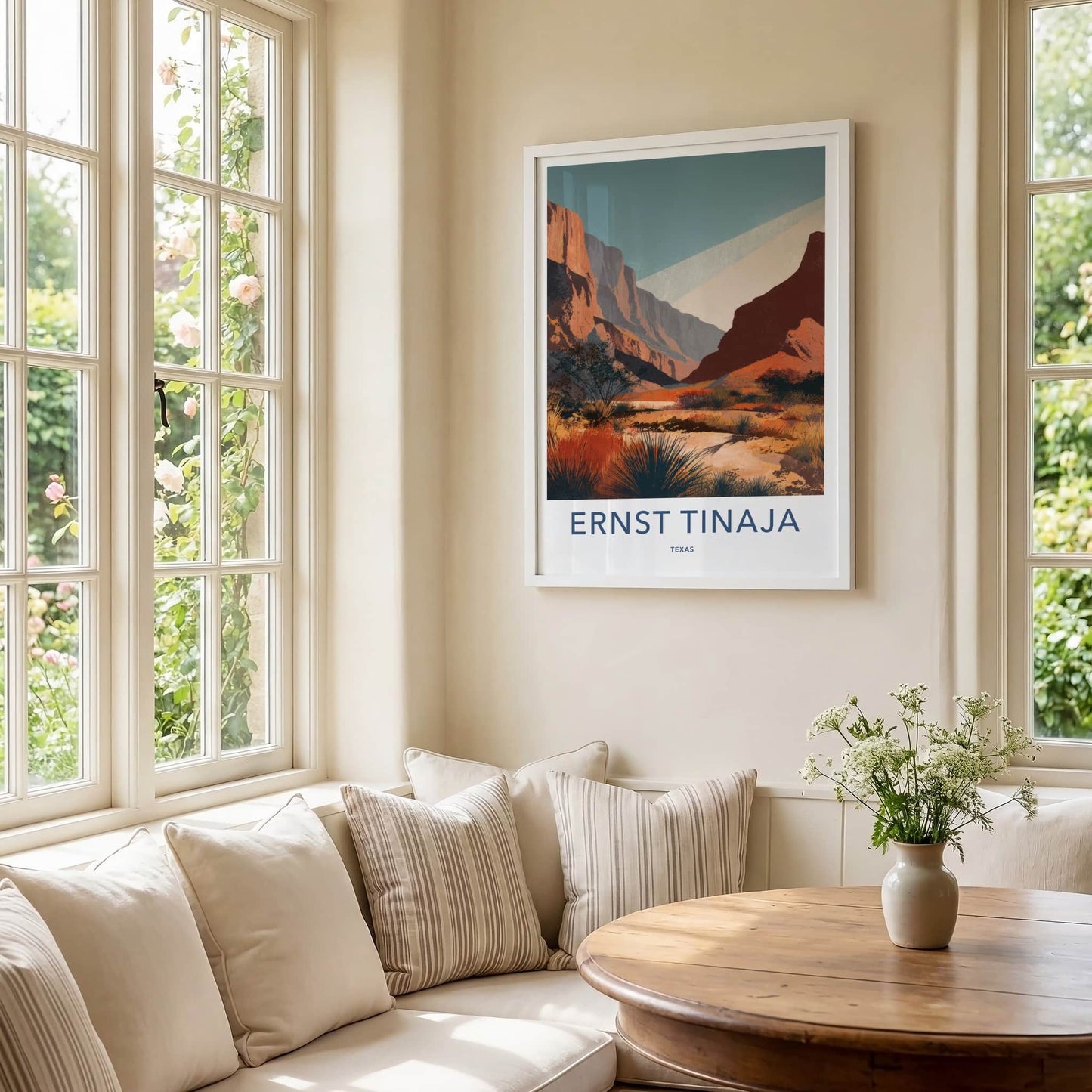 Ernst Tinaja Poster - Texas Travel Art - Desert Oasis Landscape Gallery Art