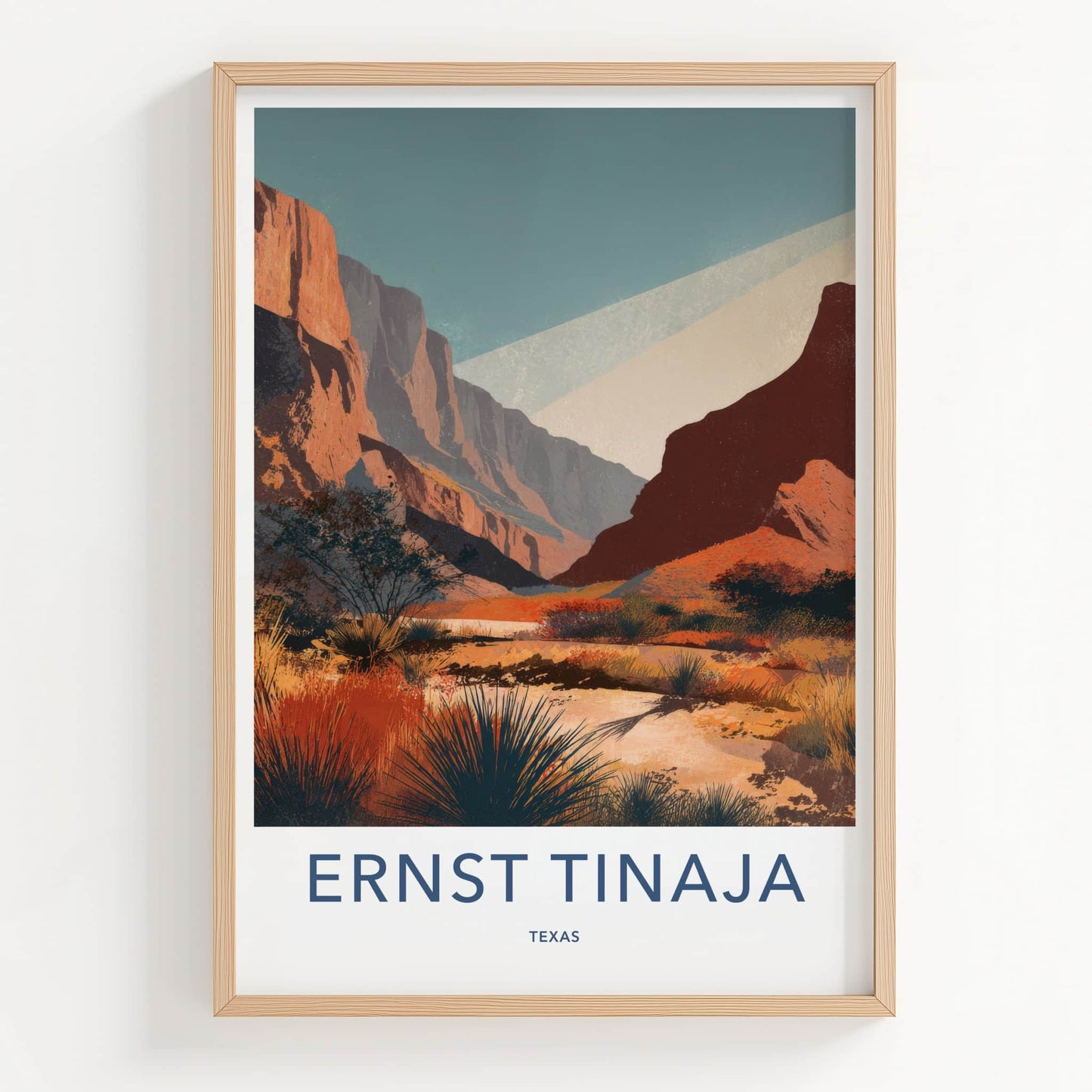 Ernst Tinaja Poster - Texas Travel Art - Desert Oasis Landscape Gallery Art