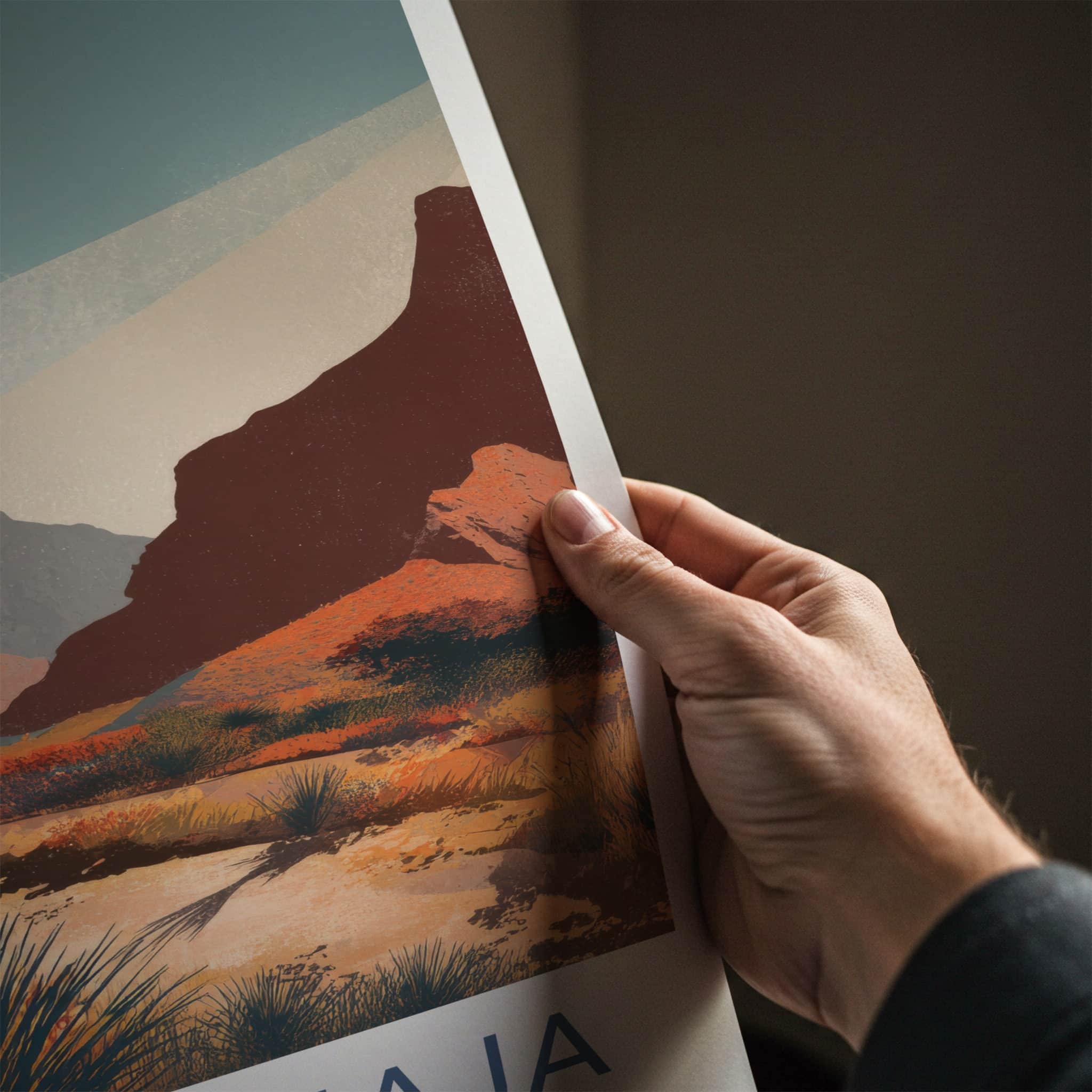 Ernst Tinaja Poster - Texas Travel Art - Desert Oasis Landscape Gallery Art