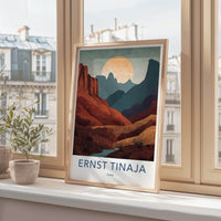Ernst Tinaja Poster - Texas Travel Art - Desert River Canyon Home Decor