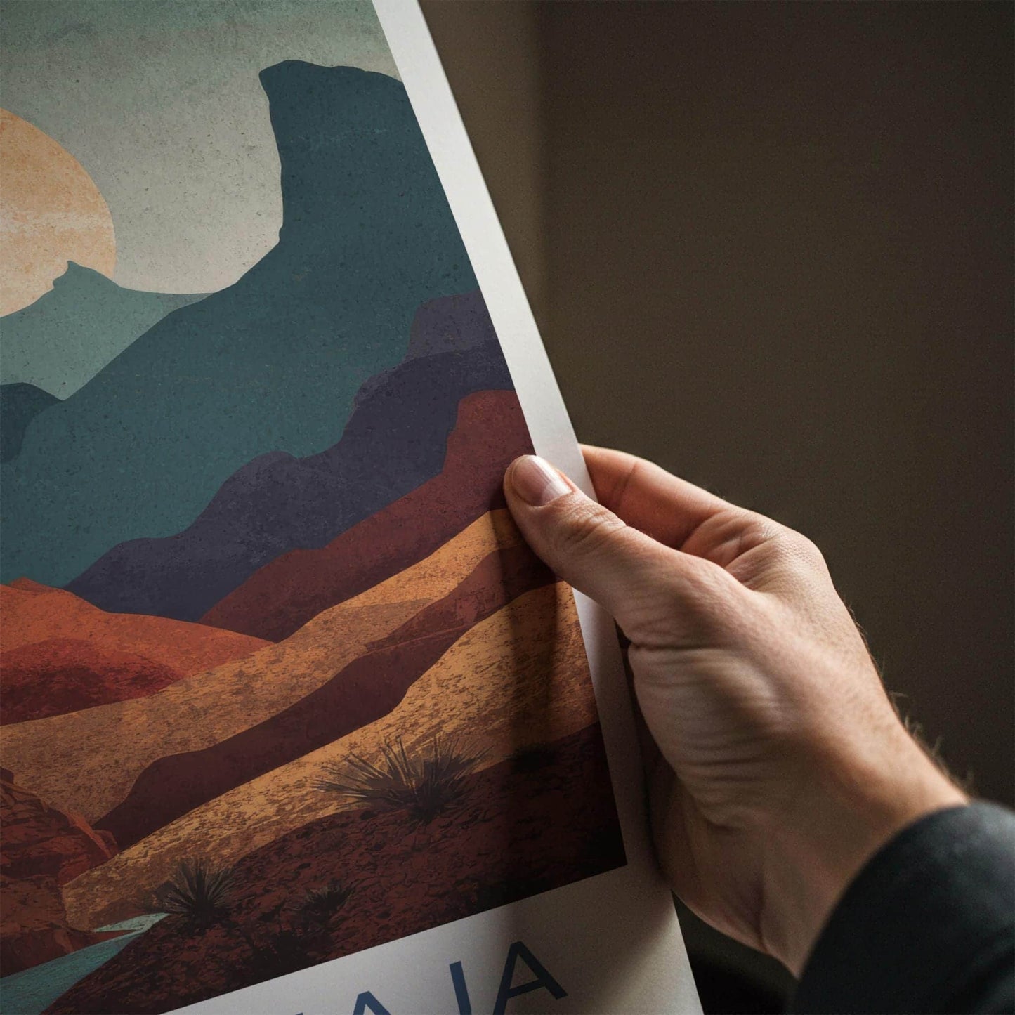 Ernst Tinaja Poster - Texas Travel Art - Desert River Canyon Home Decor