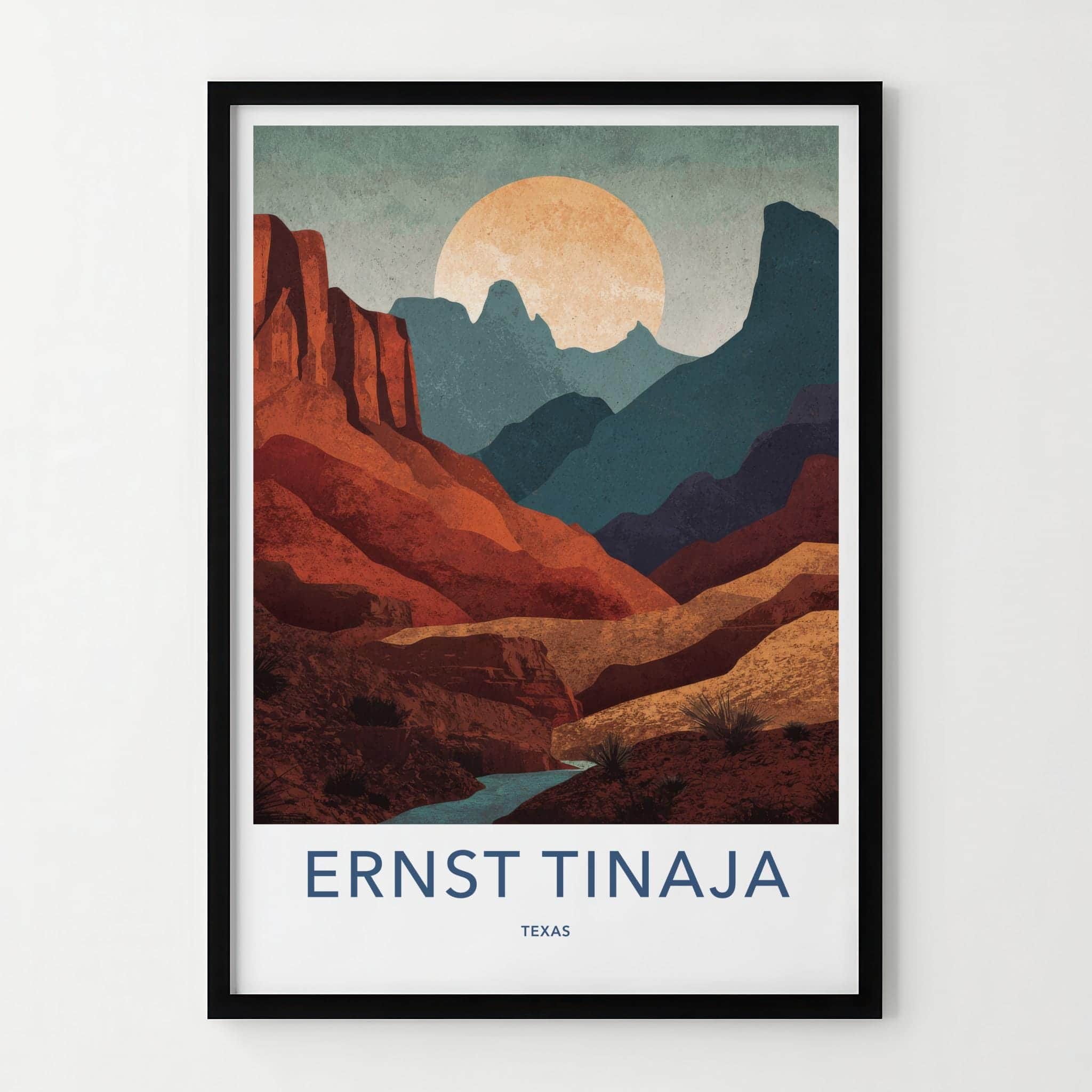 Ernst Tinaja Poster - Texas Travel Art - Desert River Canyon Home Decor