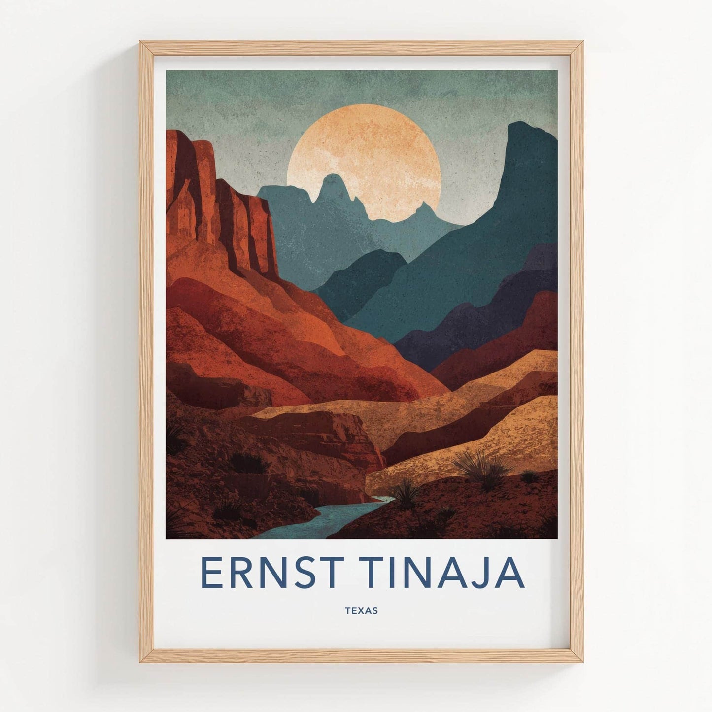 Ernst Tinaja Poster - Texas Travel Art - Desert River Canyon Home Decor