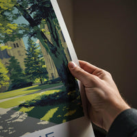 Eugene Poster - Oregon Wall Art - Shaded Campus Path Home Decor