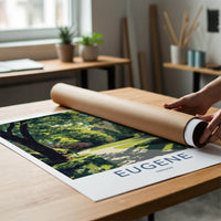 Eugene Poster - Oregon Wall Art - Shaded Campus Path Home Decor