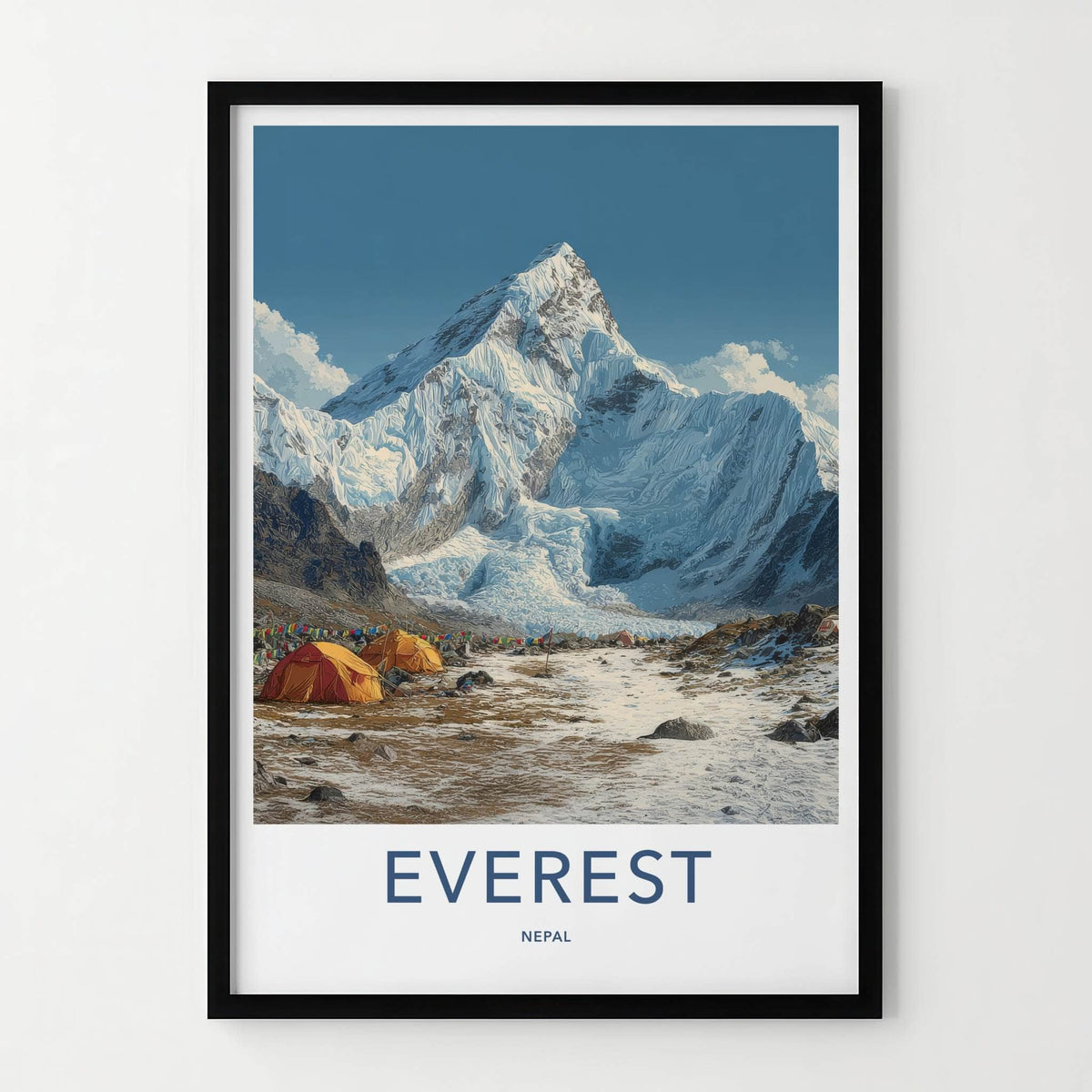 Everest Poster - Nepal Travel Art