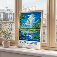 Everglades National Park Poster - Florida Travel Art - Wild Alligator Everglades Home Decor
