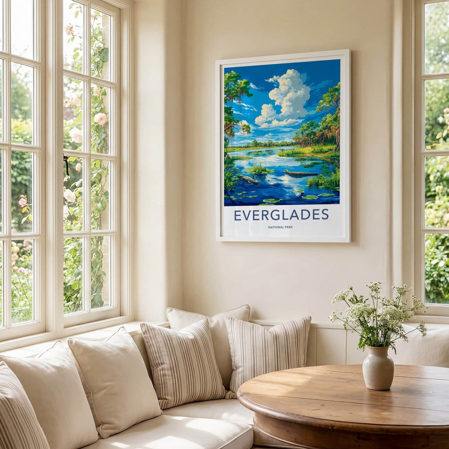 Everglades National Park Poster - Florida Travel Art - Wild Alligator Everglades Home Decor