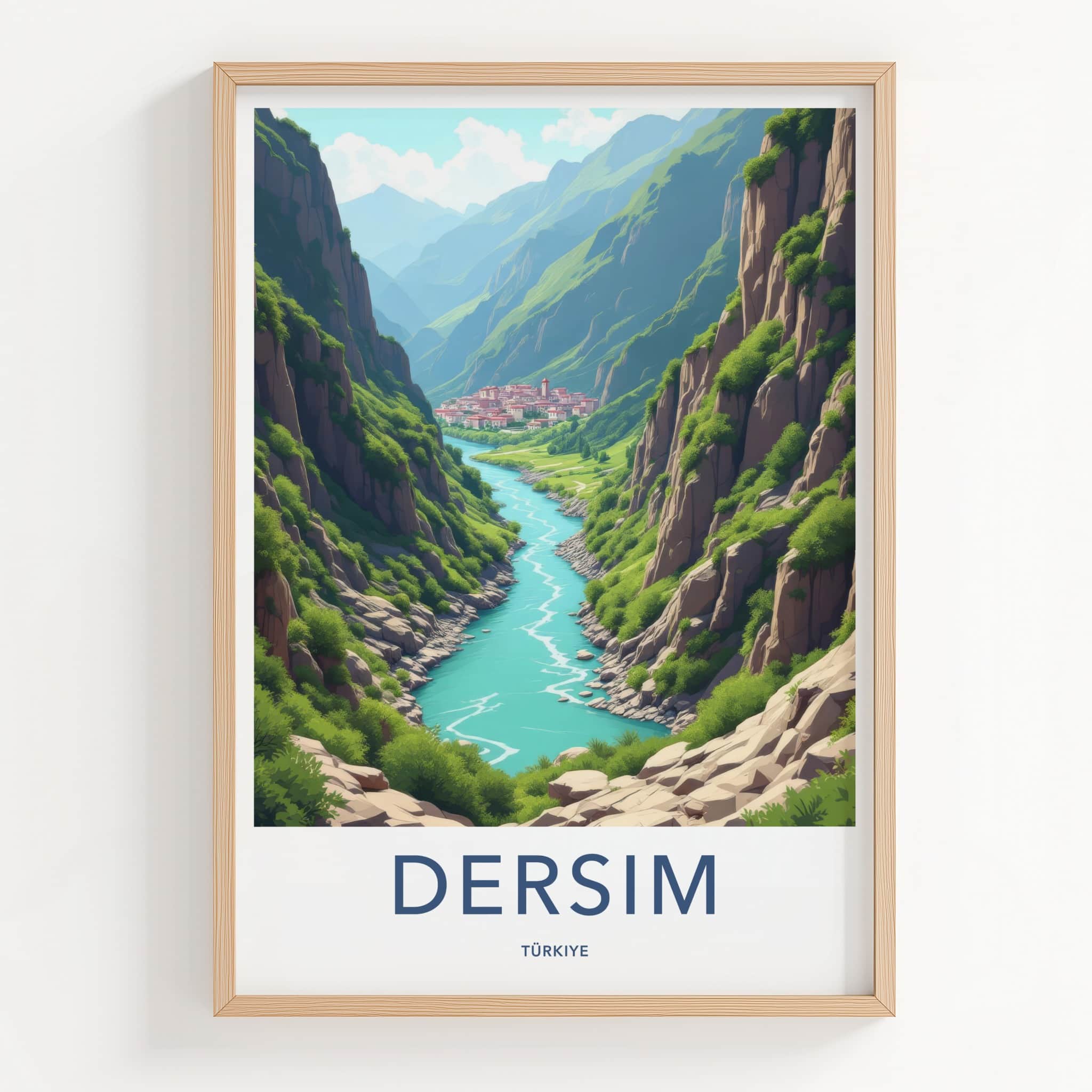 Dersim Poster - Turkey Wall Art - Deep Gorge Village Home Decor