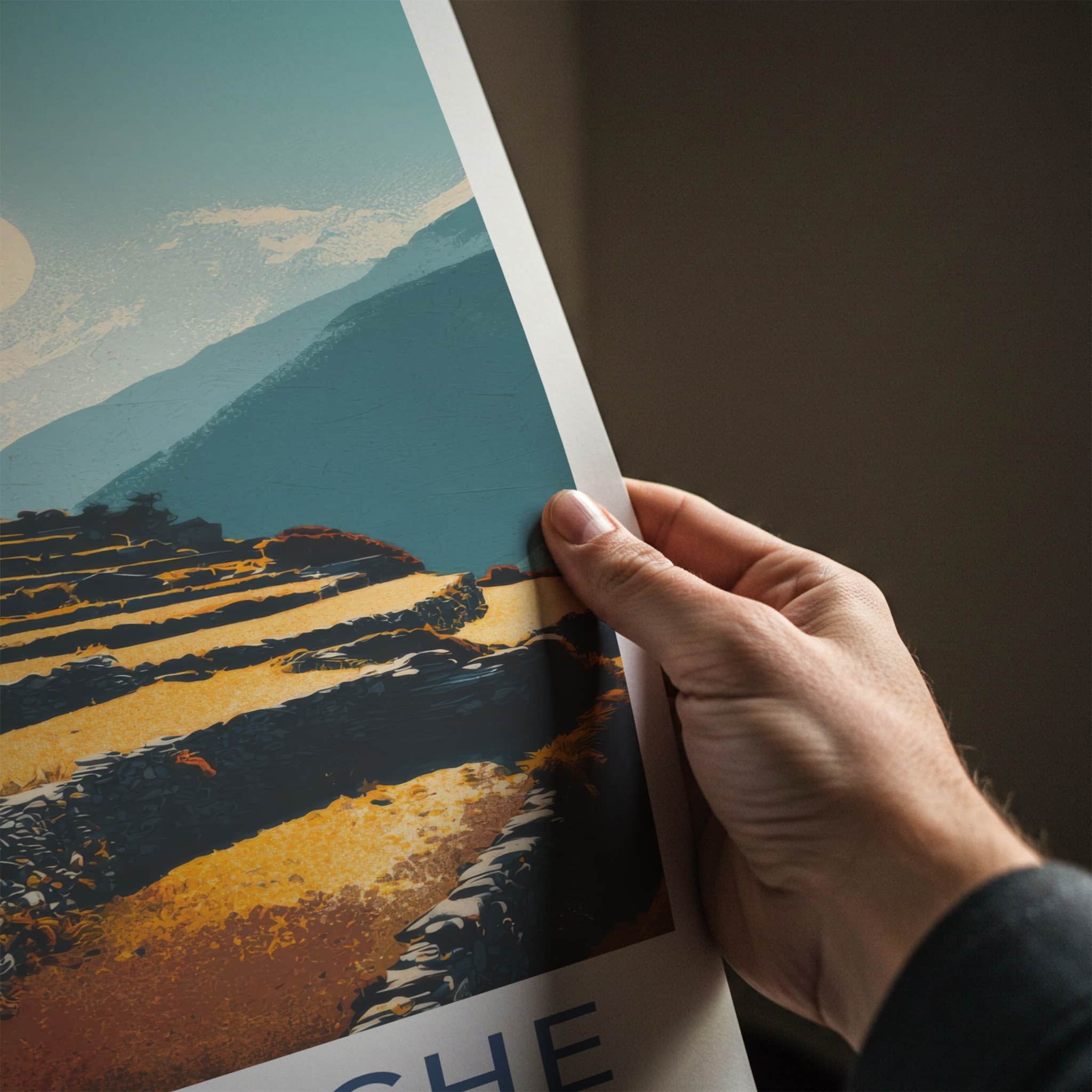 Pangboche Poster - Nepal Travel Art