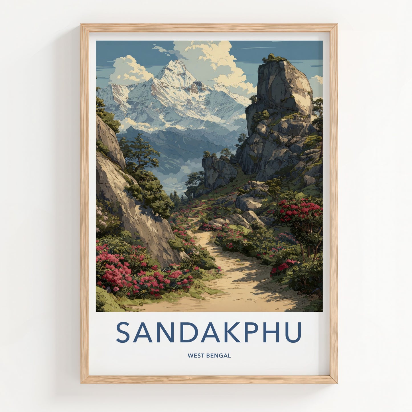 Sandakphu Poster - India West Bengal Mountain Print