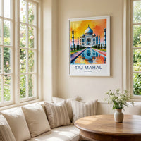 Taj Mahal Poster - India Uttar Pradesh Water Reflection