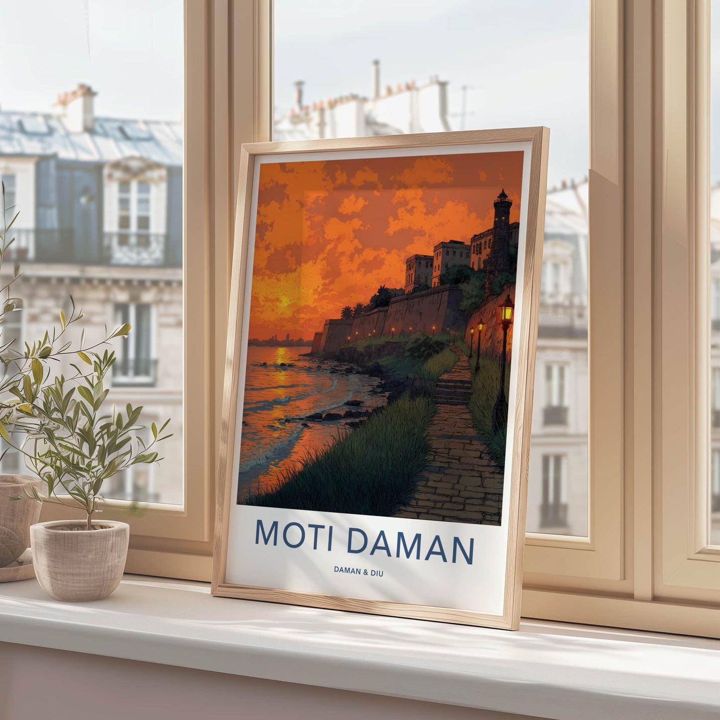 Moti Daman Poster - India Travel Art
