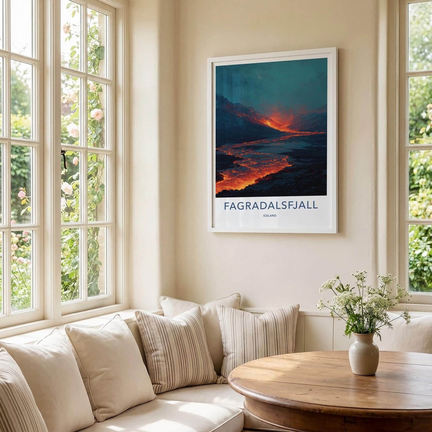 Fagradalsfjall Poster - Iceland Scenic Art - Molten Lava River Home Decor
