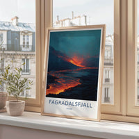 Fagradalsfjall Poster - Iceland Scenic Art - Molten Lava River Home Decor