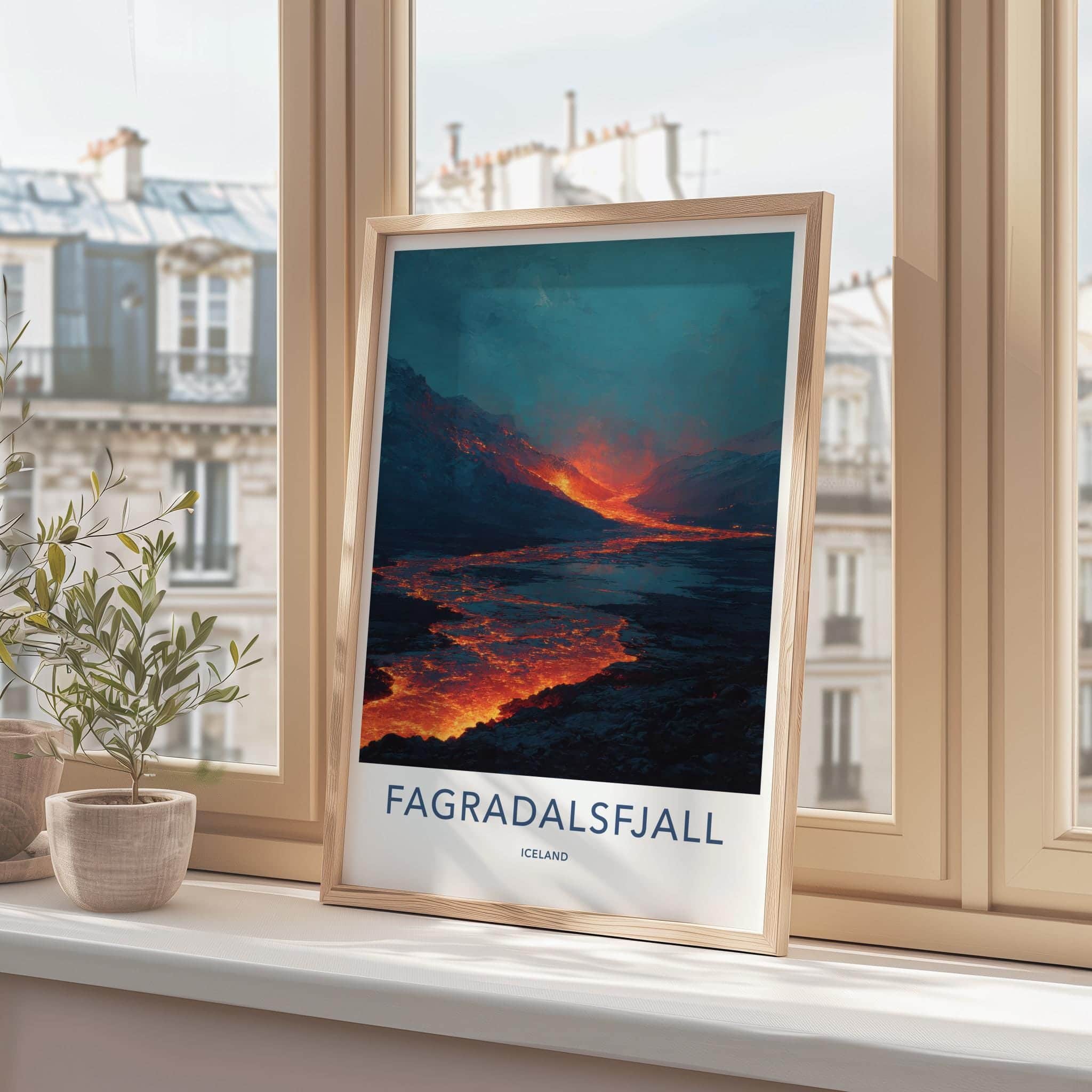 Fagradalsfjall Poster - Iceland Scenic Art - Molten Lava River Home Decor