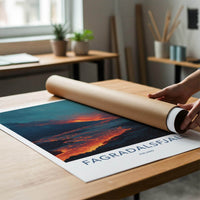 Fagradalsfjall Poster - Iceland Scenic Art - Molten Lava River Home Decor