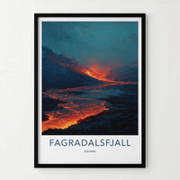 Fagradalsfjall Poster - Iceland Scenic Art - Molten Lava River Home Decor
