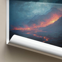 Fagradalsfjall Poster - Iceland Travel Art - Fiery Lava Flow Home Decor