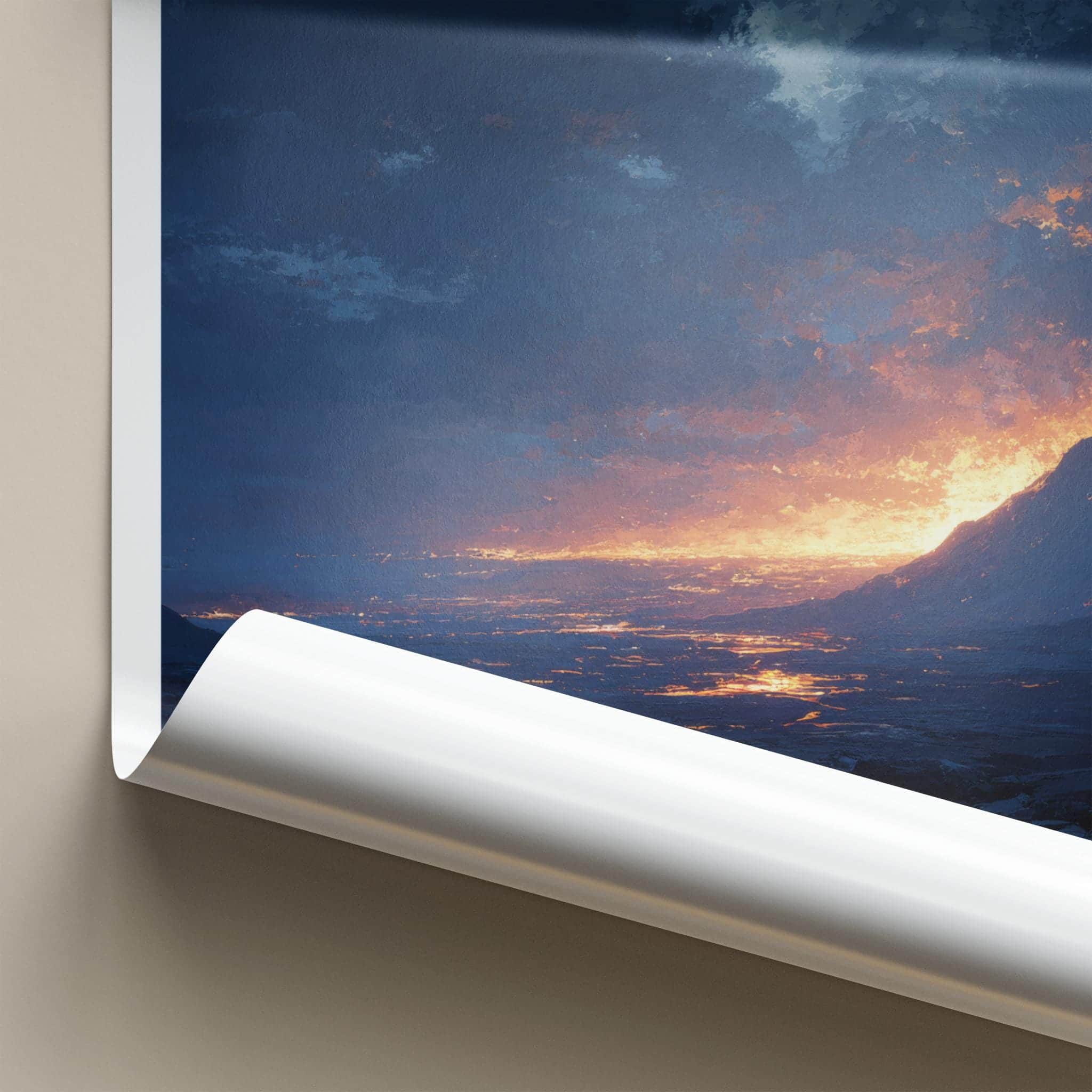 Fagradalsfjall Poster - Iceland Travel Art - Glowing Lava Landscape Wall Decor