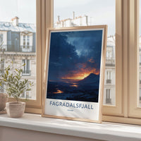 Fagradalsfjall Poster - Iceland Travel Art - Glowing Lava Landscape Wall Decor