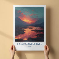 Fagradalsfjall Poster - Iceland Travel Art - Molten River Landscape Home Decor