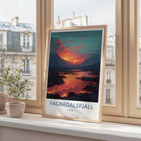 Fagradalsfjall Poster - Iceland Travel Art - Molten River Landscape Home Decor
