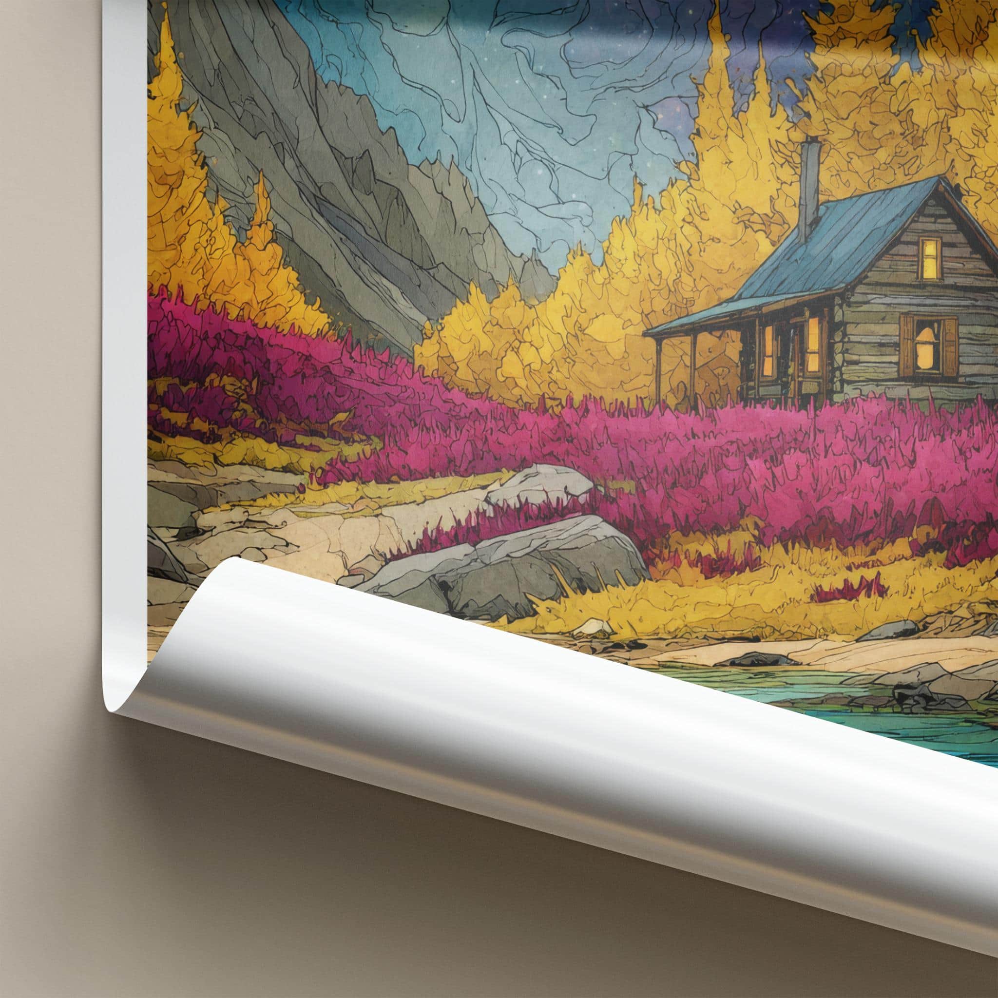Fairbanks Poster - Alaska Scenic Art - Cozy Cabin Retreat Wall Decor