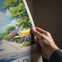 Fairfield Poster - Connecticut Travel Art - Bright Downtown Street Wall Decor