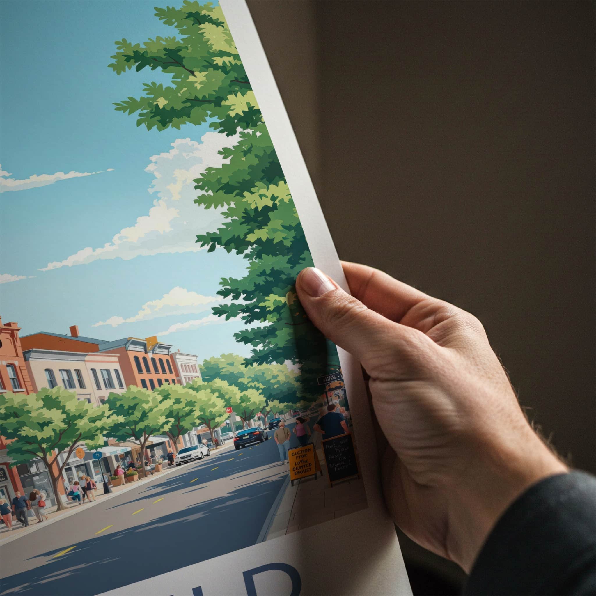 Fairfield Poster - Connecticut Travel Art - Historic Town Street Home Decor