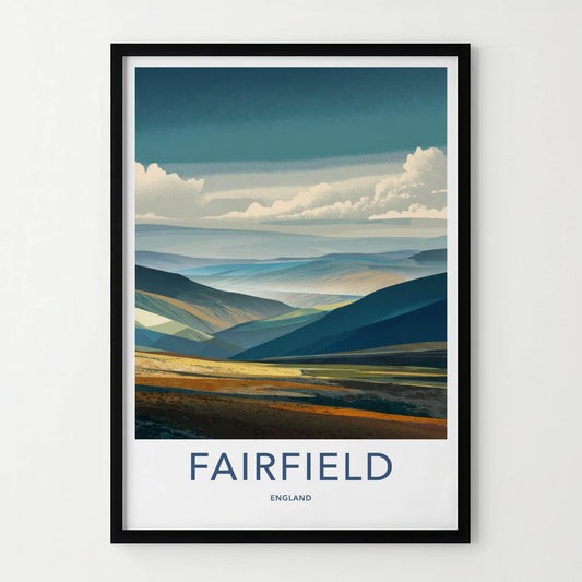 Fairfield Poster - England Scenic Art - Layered Hillside Vista Wall Decor