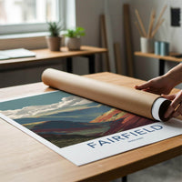 Fairfield Poster - England Travel Art - Crimson Mountain Vistas Home Decor