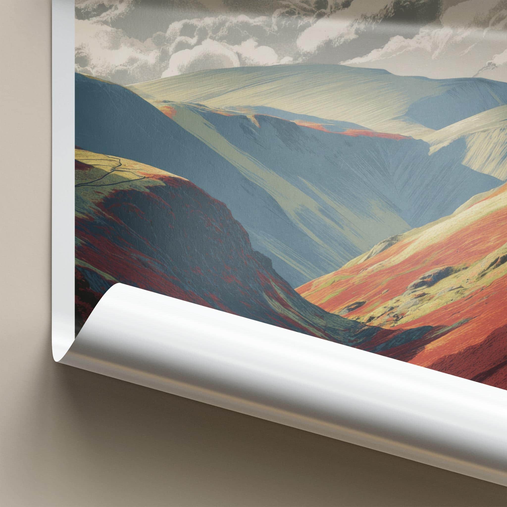 Fairfield Poster - England Travel Art - Crimson Mountain Vistas Home Decor