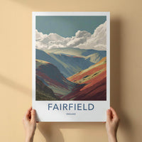 Fairfield Poster - England Travel Art - Crimson Mountain Vistas Home Decor