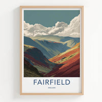 Fairfield Poster - England Travel Art - Crimson Mountain Vistas Home Decor